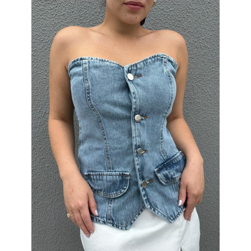 ZOEYA modern 076chic top jeans feminino cropped sem brilho