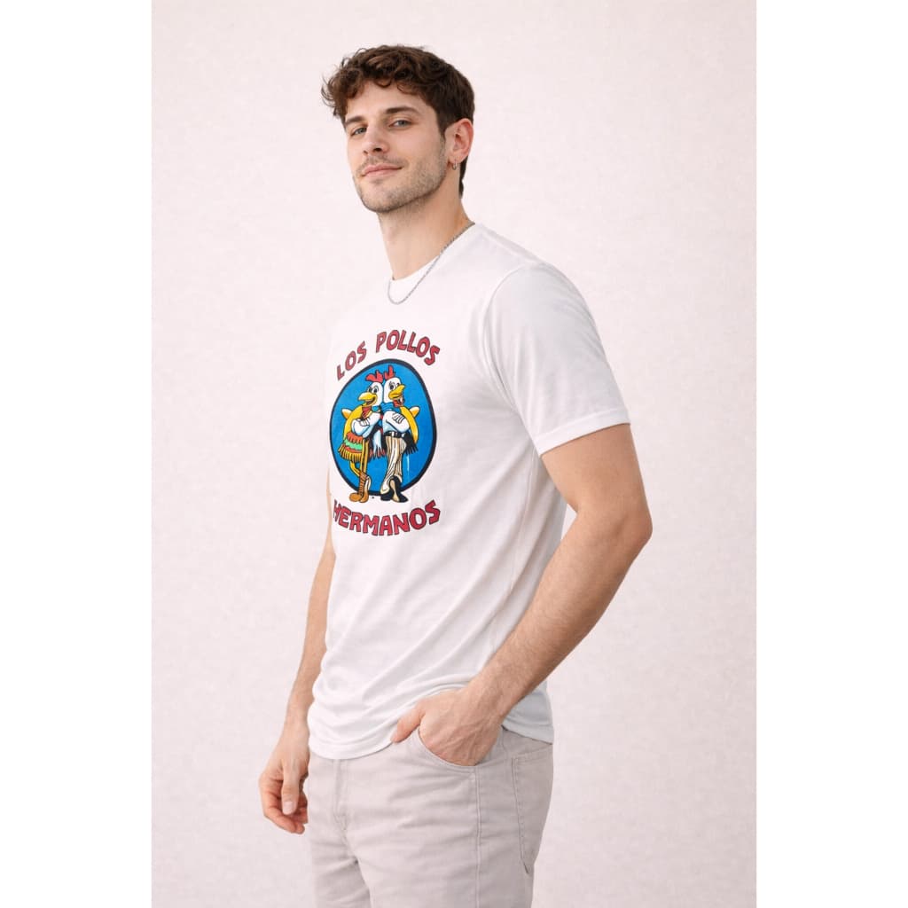 Camiseta Los Pollos Hermanos Unissex – Camisa Geek Série – Algodão Confortável