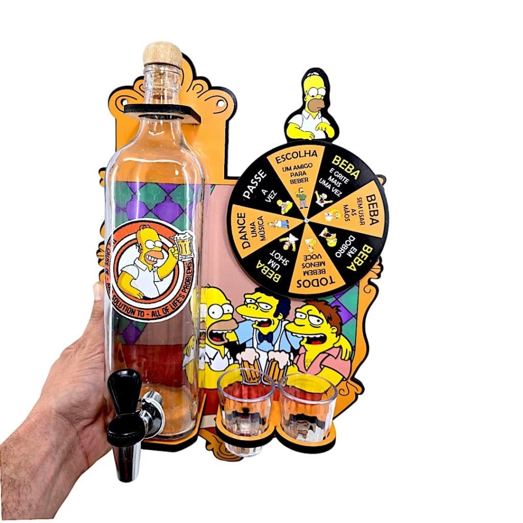 Pingometro Com Roleta De Parede Porta Cachaça Divertida para bebidas