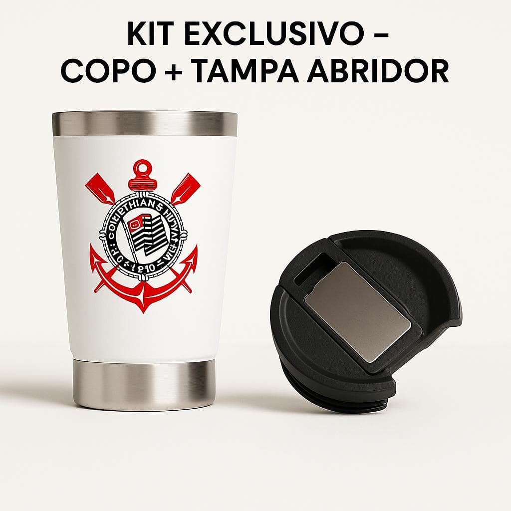 Copo Térmico Aço Inoxidável Time de Futebol com Tampa E Abridor 473ml 02