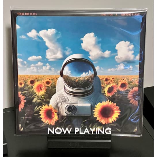 Porta Vinil Decorativo Now Playing | Suporte para Capa de LP | Decoração Musical Premium