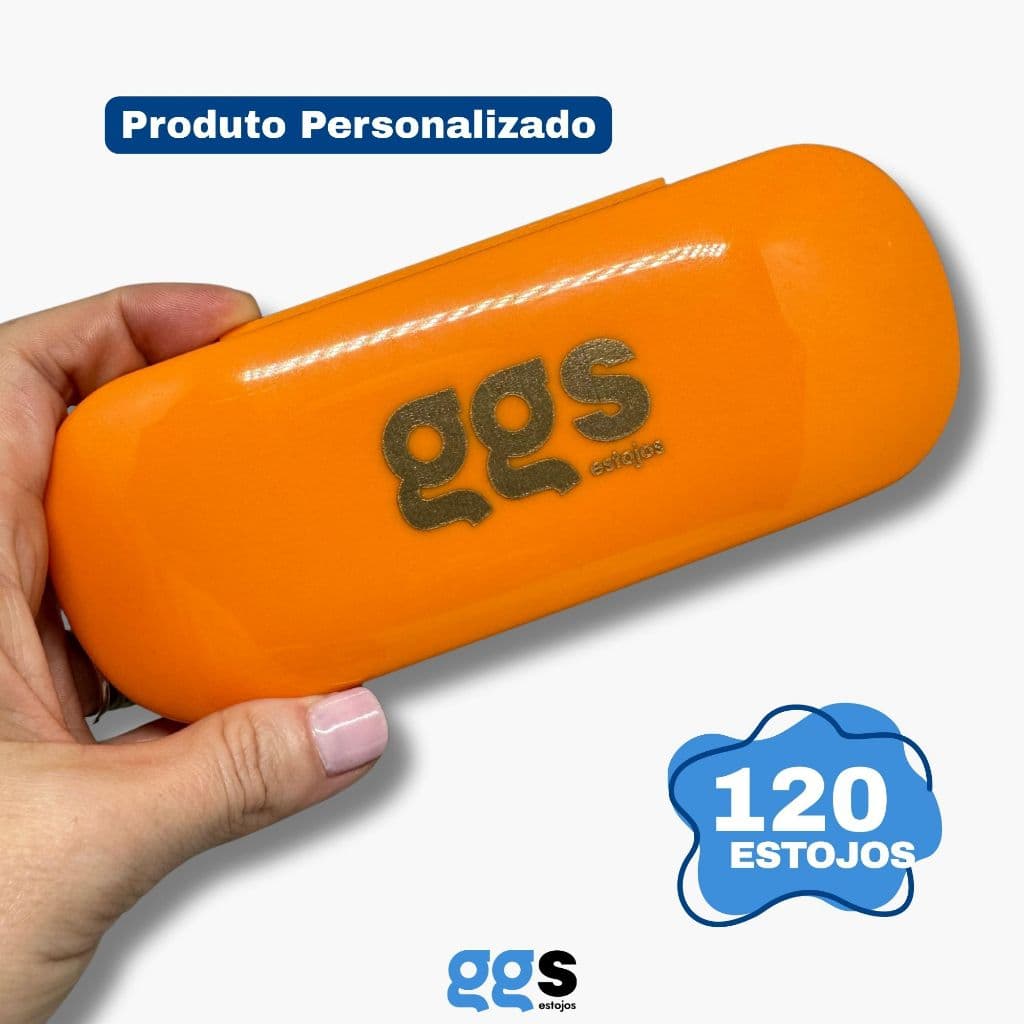 120 Estojos para Óculos Receituários Personalizados Daytona com Forro Flocado