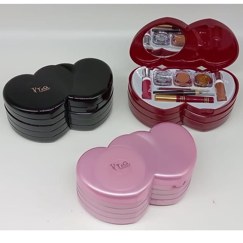 Estojo de Maquiagem Kit Completo Sombras, Blush, Pó, Batom  Tango