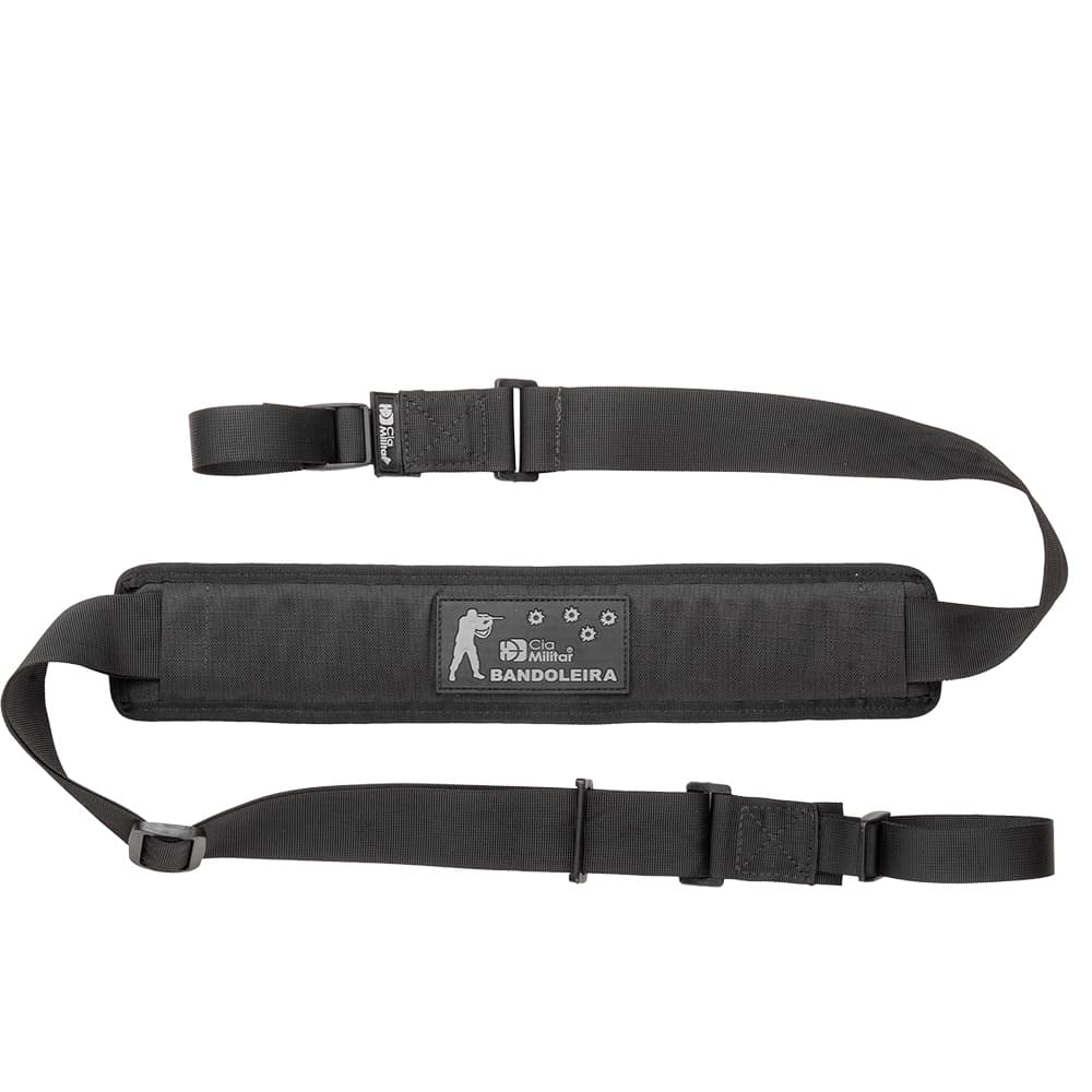 Bandoleira 2 Ponta Cia Militar Ajustável Confortável Acolchoado Tático Airsoft Resistente