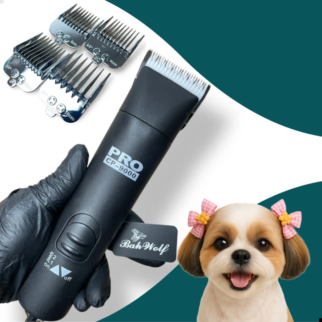 Máquina de Tosa Pet Bahwolf Profissional 30W Compatível COM Lâminas Andis Oster Wahl Propetz