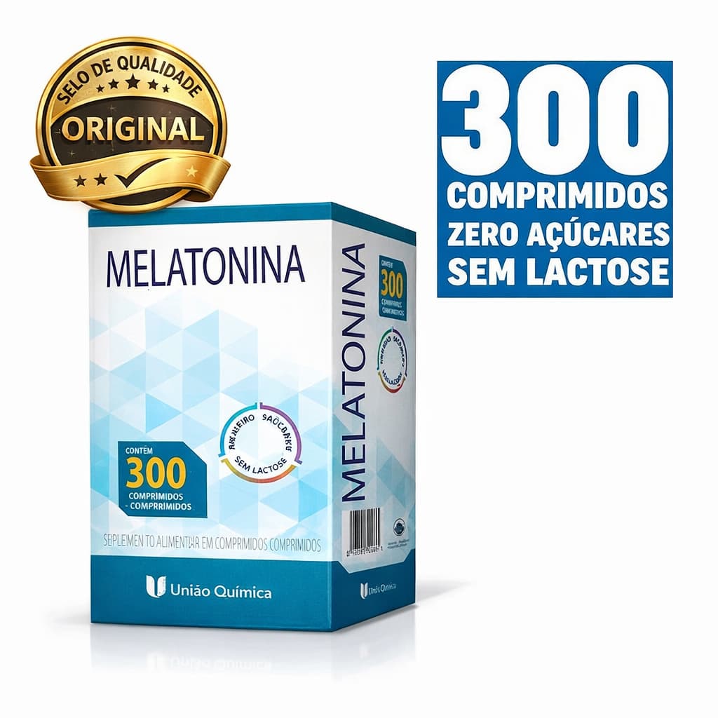 Melatonina União Química 300 Comprimidos Sabor Laranja