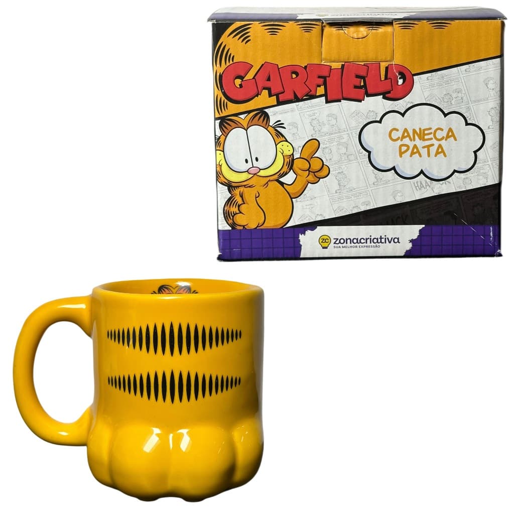 Caneca/Xícara 3D Garfield 350ml Zona Criativa Cerâmica Licenciada Colecionável