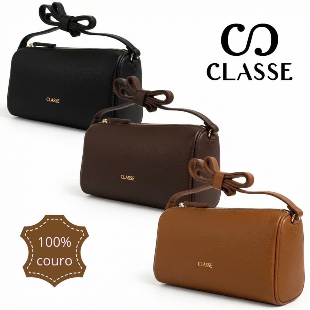 Bolsa Feminina Classe Couro Legitimo Transversal Tiracolo Pequena Bag Pequena