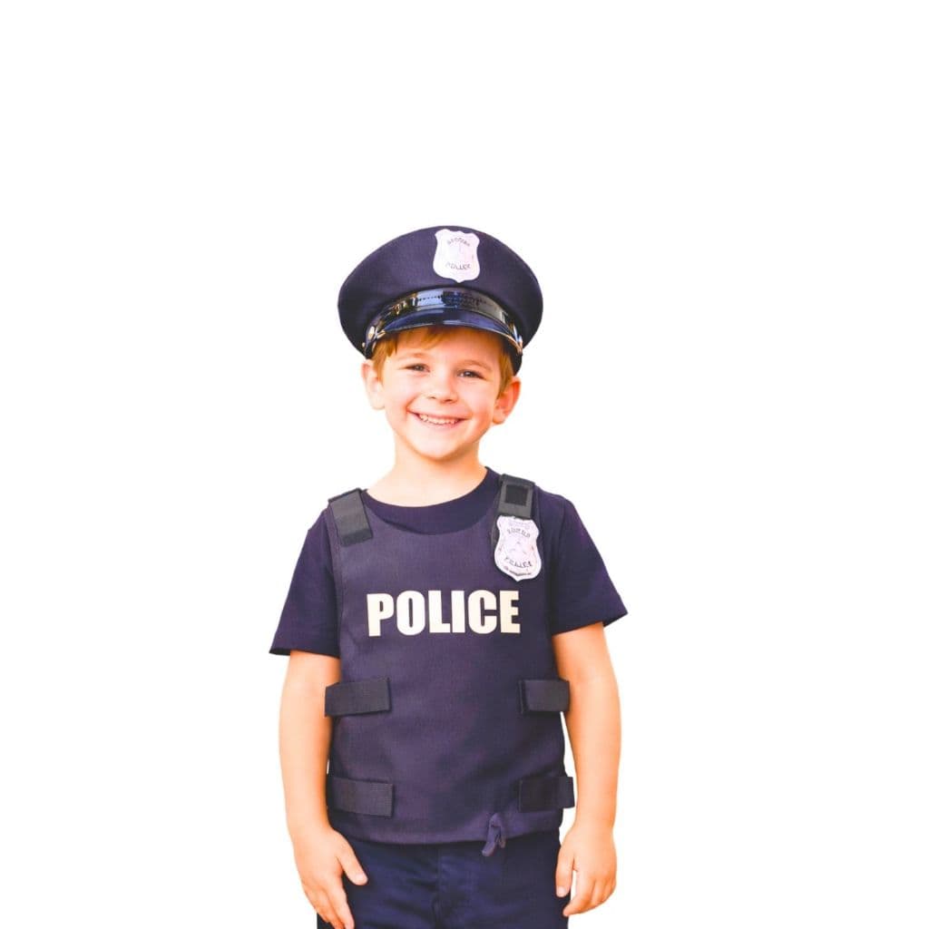 Fantasia Policial Infantil Com Acessorios 3Pcs Fantasia Festas Carnaval Cosplay