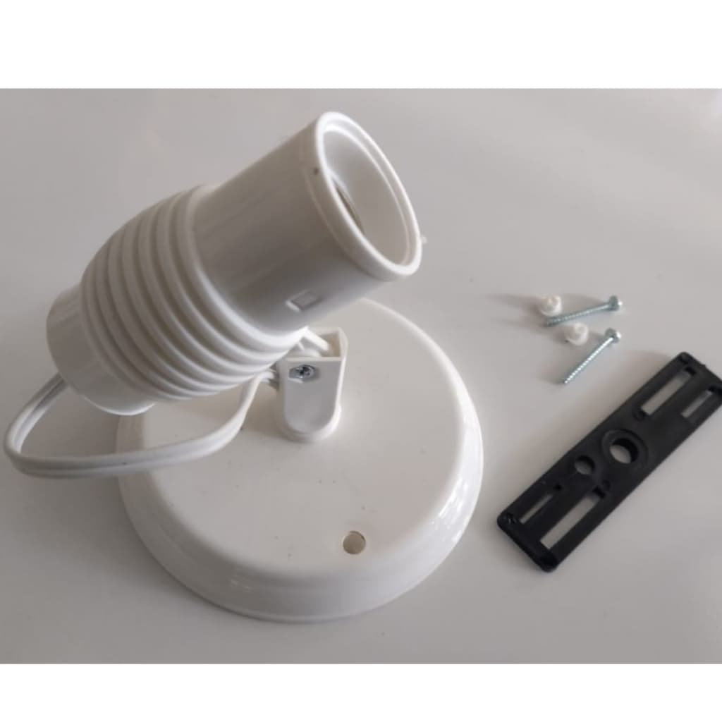 Spot Soquete E27 Articulado Teto ou Parede Preto ou Branco