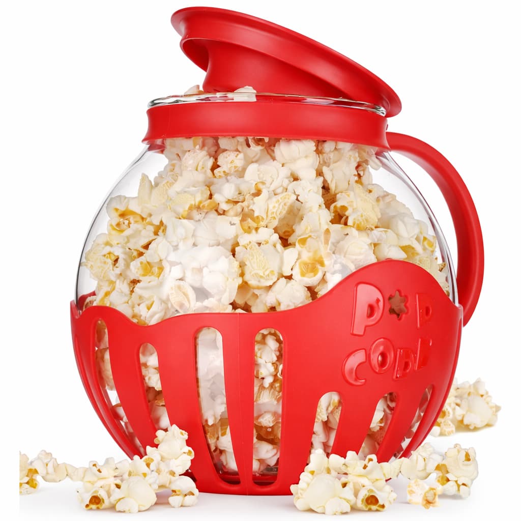 Pipoqueira Micro-ondas Vidro Fitness Óleo 2l Pipoca Saudável