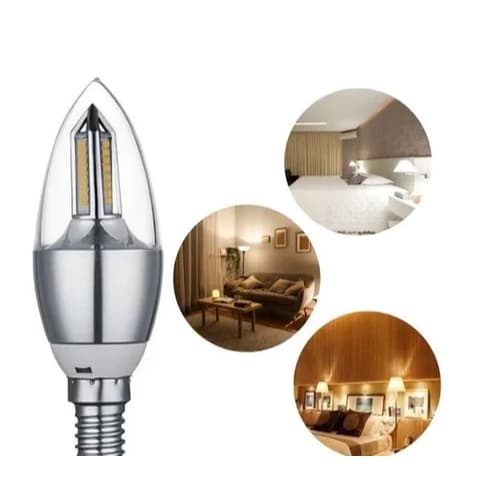 Lâmpada Vela LED Decorativa 4W E14 Bivolt Econômica Branco Quente 3000K Branco Frio 6000K