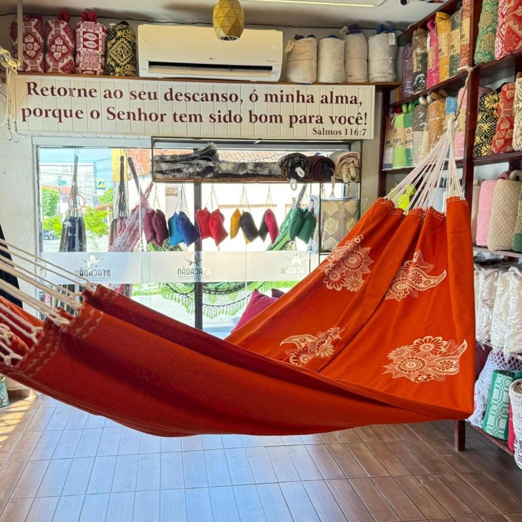 Rede De Descanso Sol a Sol Pintada Casal Dormir 100% Algodão