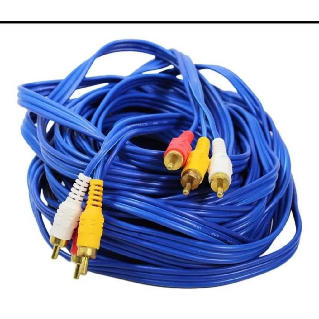 Cabo Fio 3rca Áudio Vídeo Reforçado Para Dvd Som Tv
