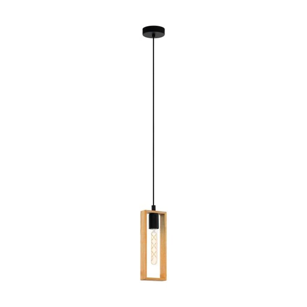 Luminária Decorativa Pendente Littleton Madeira Aço E27 Eglo