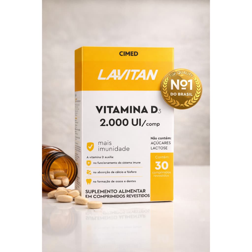 Lavitan Vitamina D 2000 UI Imunidade 30 Comprimidos