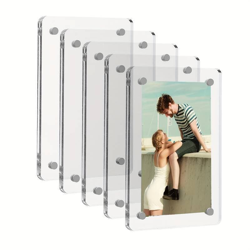 Kit Porta Retrato Magnético Imã Acrílico Transparente Moldura Foto10 x1 5 Lembrancinha Presente