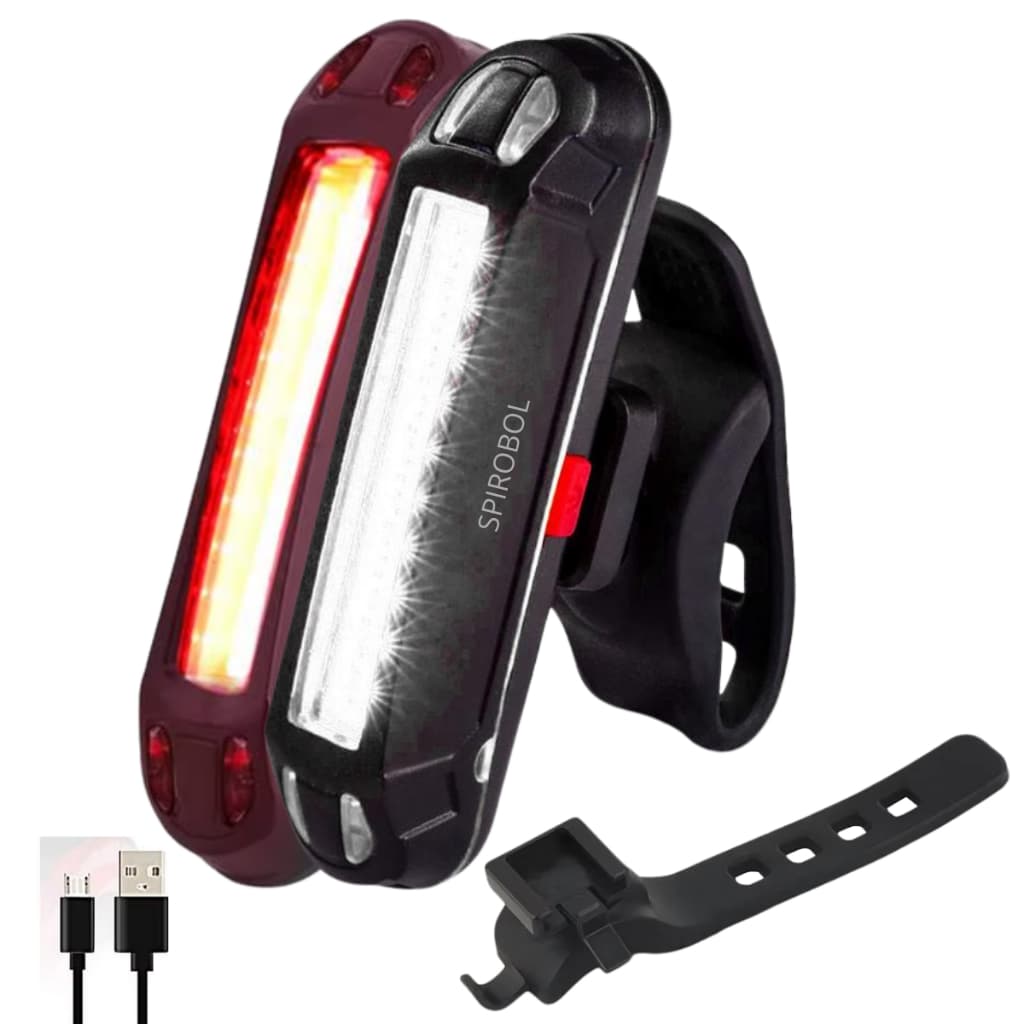 Sinalizador para bike led traseiro dianteiro recarregável USB lanterna de bicicleta branco vermelho