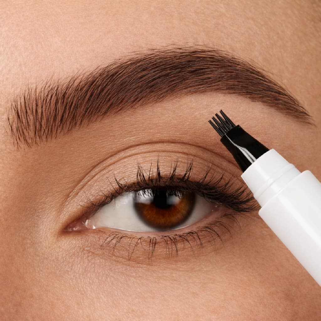 Caneta Microblading Fio a Fio Preenche Falhas da Sobrancelhas e Barba À Prova D’Água