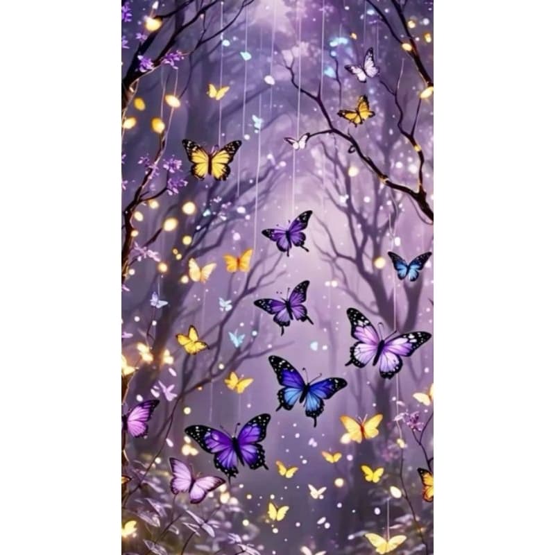 quadro decorativo personalizados borboleta lilas