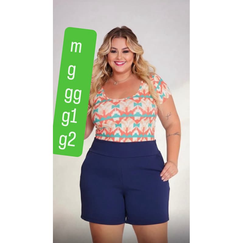 kit com 2 short meia coxa com bolso suplex m g gg g1 g2 44/46/48/50/52