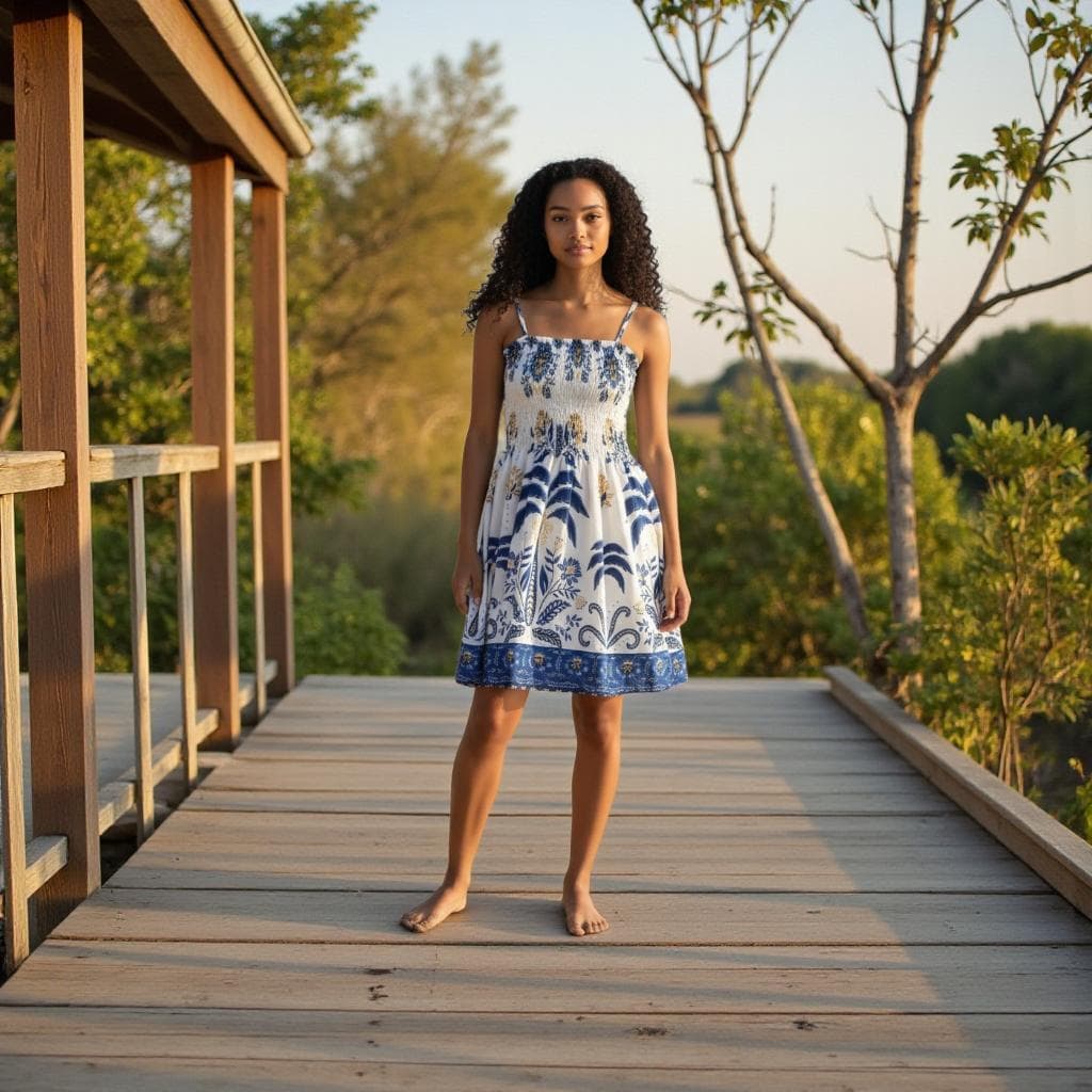 Vestido Feminino Curto Estampado Praia Verao Casual Crepinho