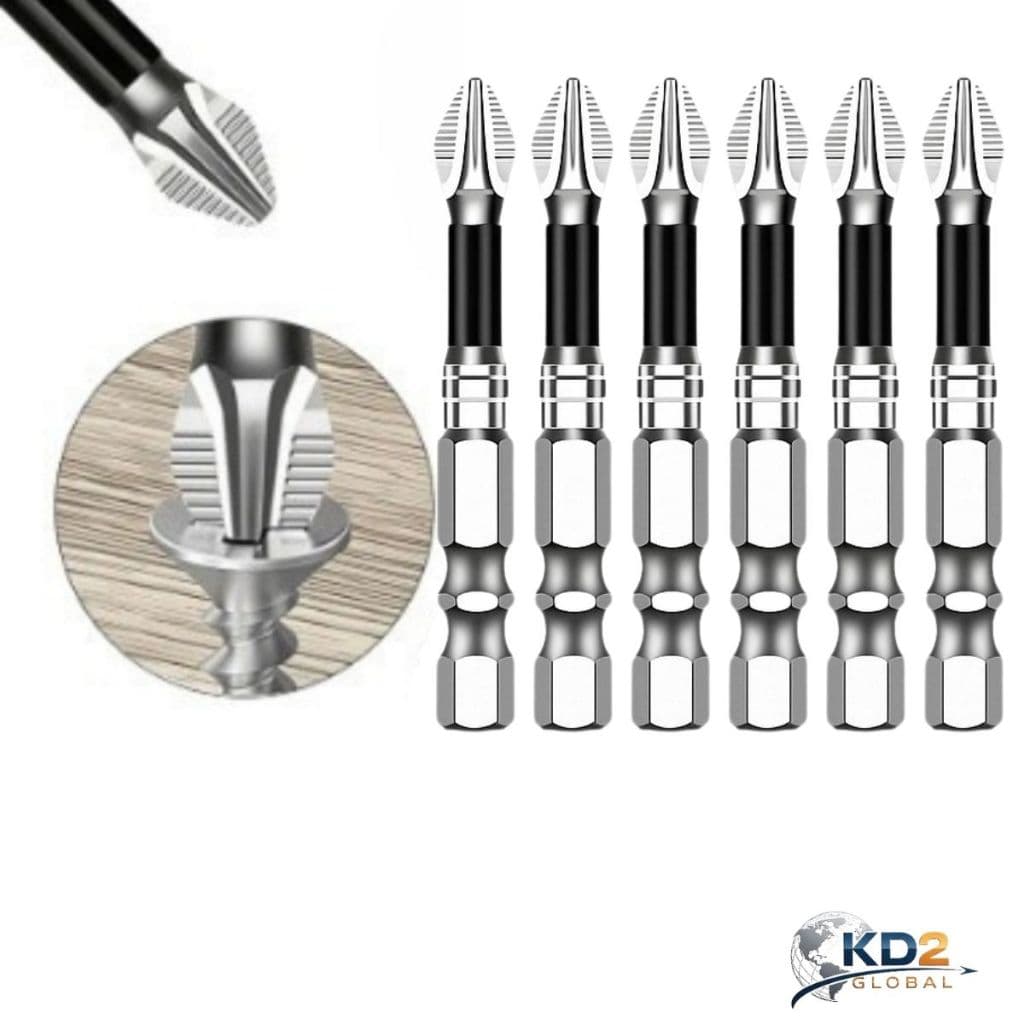 Kit Bits PH2 para Parafusadeira 50mm 1/4 Antiderrapante em Aço