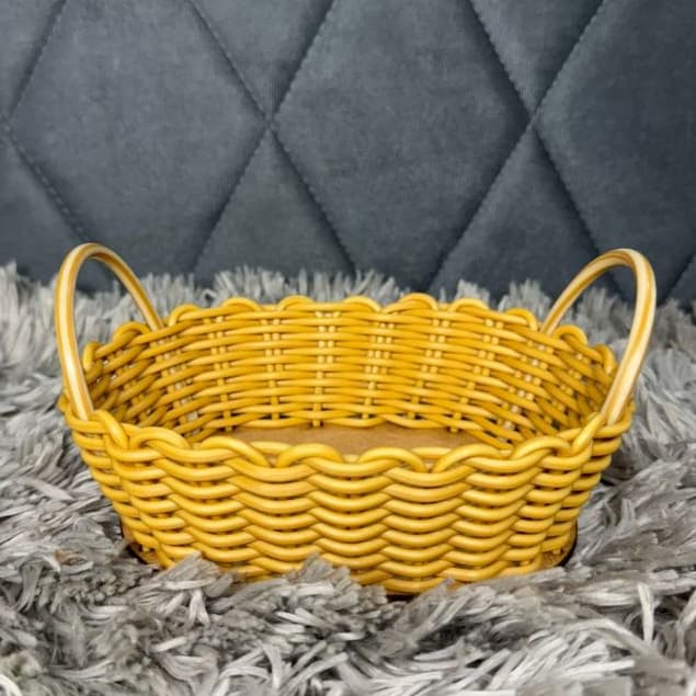 Kit 5 Pãozeiras Oval Sintética Para Organização/Café da Manhã/Porta Pão- Cores Variadas