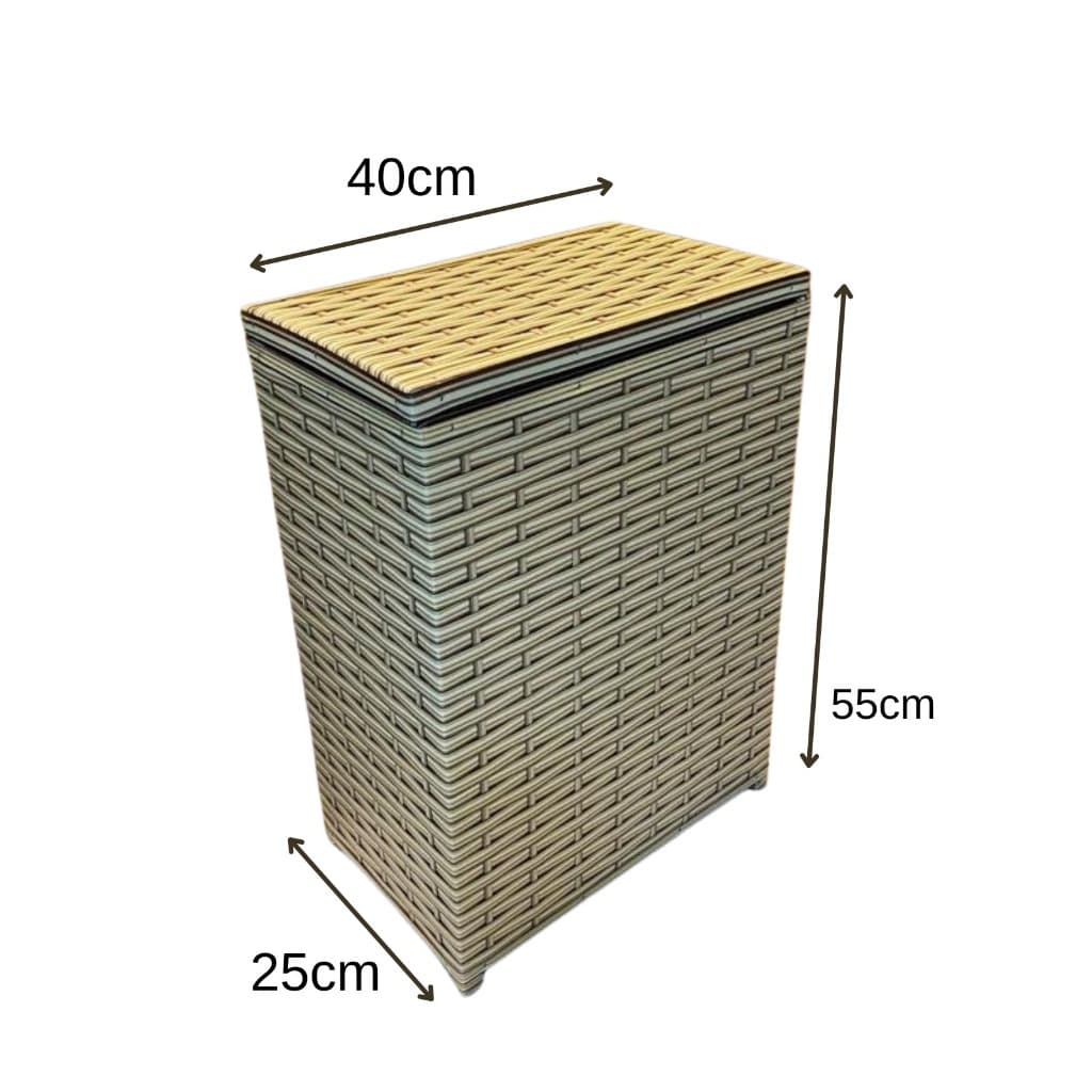 Cesto De Roupa Suja -S- Roupeiro de Fibra Sintética vertical 45 litros 40X25X55, Organizador Lavanderia