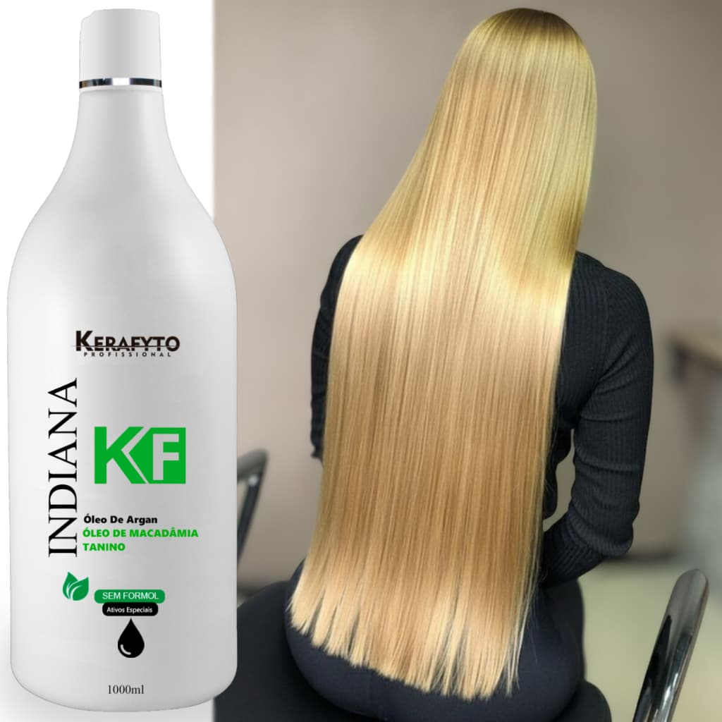 Progressiva Indiana Kerafyto Sem Formol | Liso Perfeito e Saudável com Óleo de Argan e Macadâmia