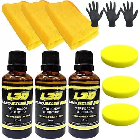Kit 3 Vitrificadores de Pintura Nano Silic Pro – Brilho Espelhado e Proteção Profissional