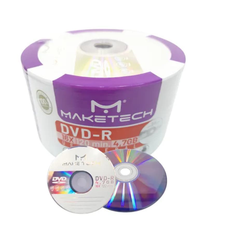 50 Mídia Dvd-r Maketech Original Grava Jogos PS2