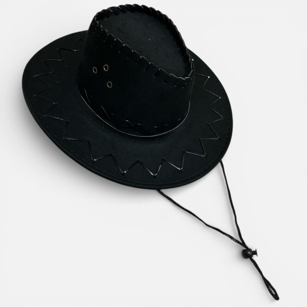 Chapéu De Cowboy Feminino / Masculino De Camurça Com Aba Larga