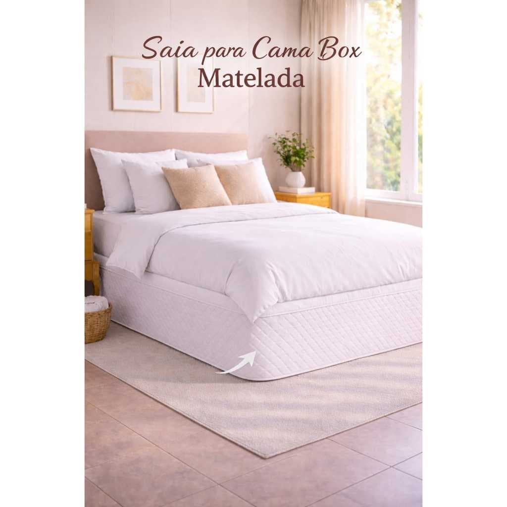Saia para Cama Box Matelada king/Queen/Casal/Solteiro - Proteção e Praticidade direto da fabrica