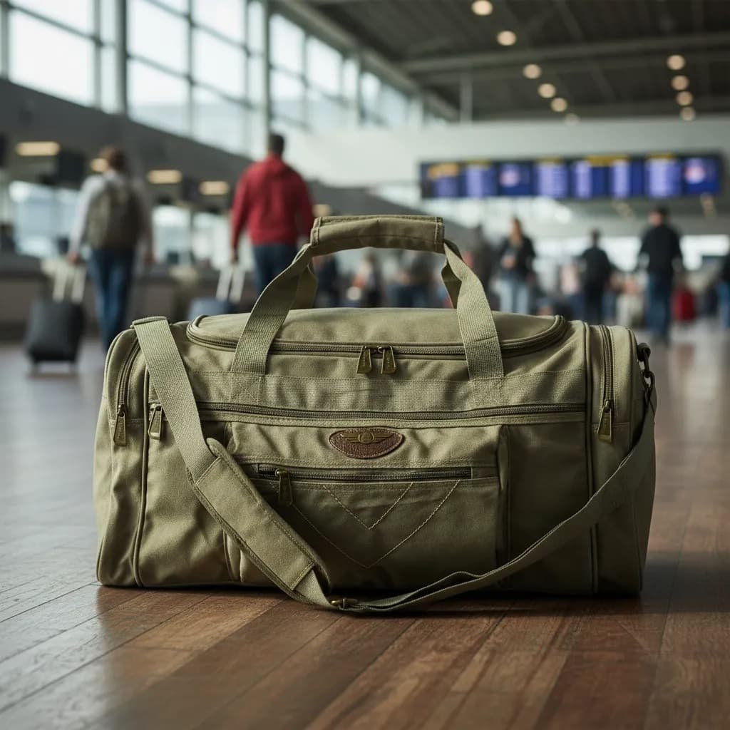 Bolsa De Viagem Grande Transversal Lona 60 Litro De Algodão