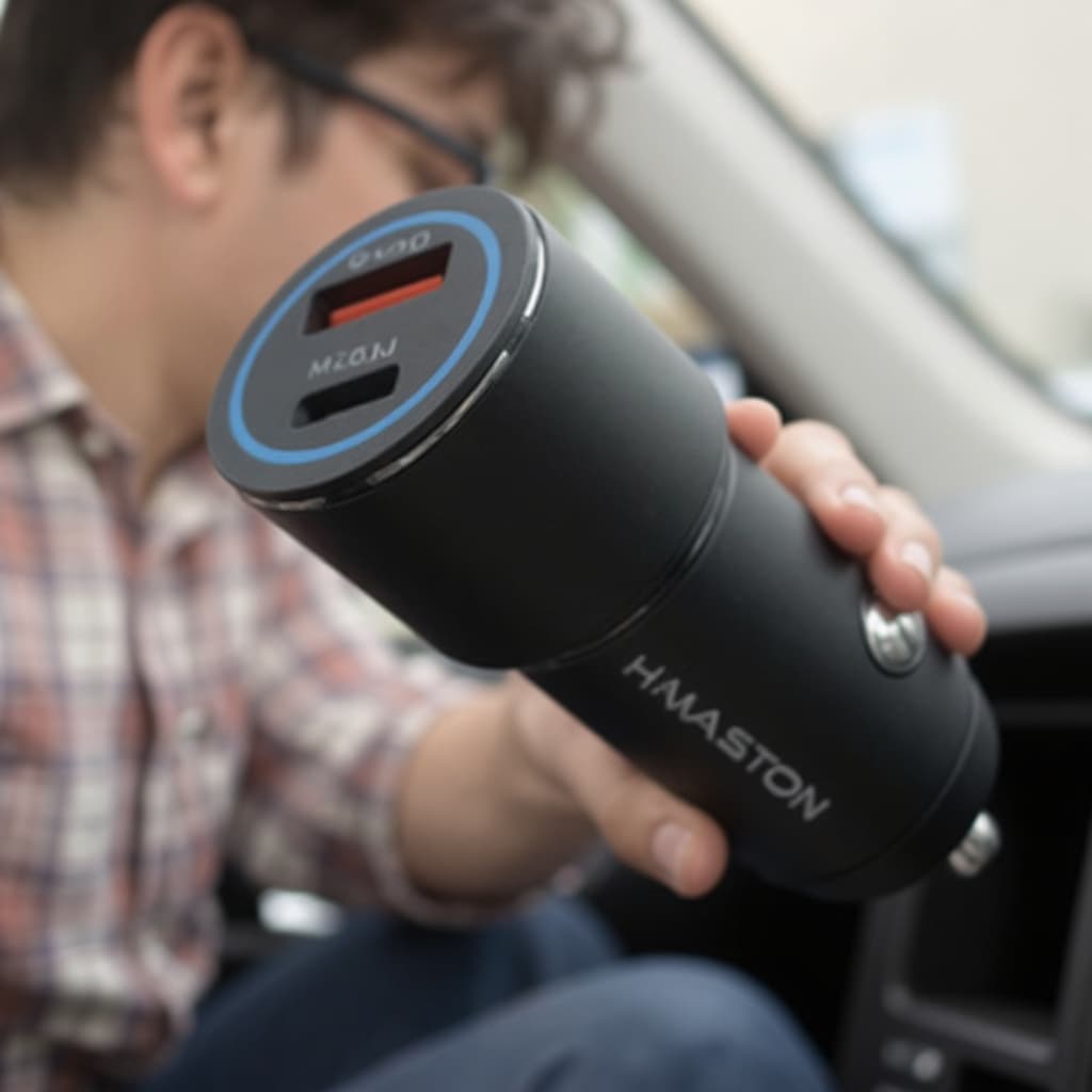 Carregador Veicular 67,5W Conexão USB / TIPO-C carregamento TURBO Hmaston L06L