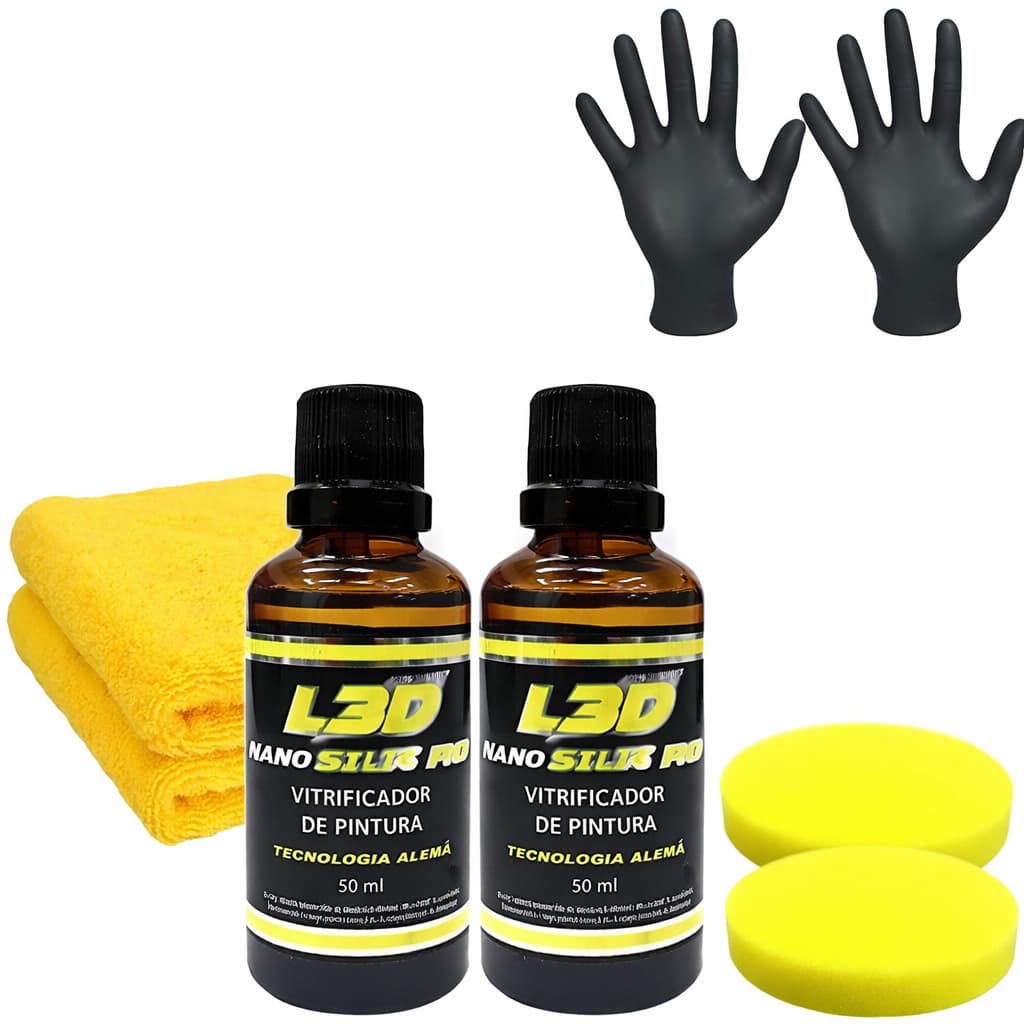 Kit com 2 Vitrificadores de Pintura Nano Silic Pro – Repelente à Água e Sujeira, Brilho Intenso