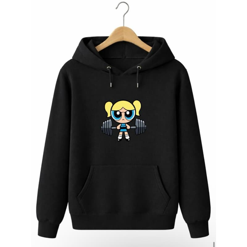 Casaco Moletom Blusa De Frio Feminino Capuz e Bolso Super Poderosas Lindinha