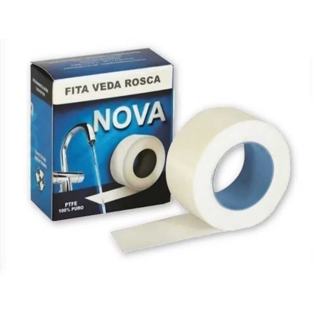 Fita Veda Rosca rolo 5 metros x 18 mm Rosca para vedar torneiras