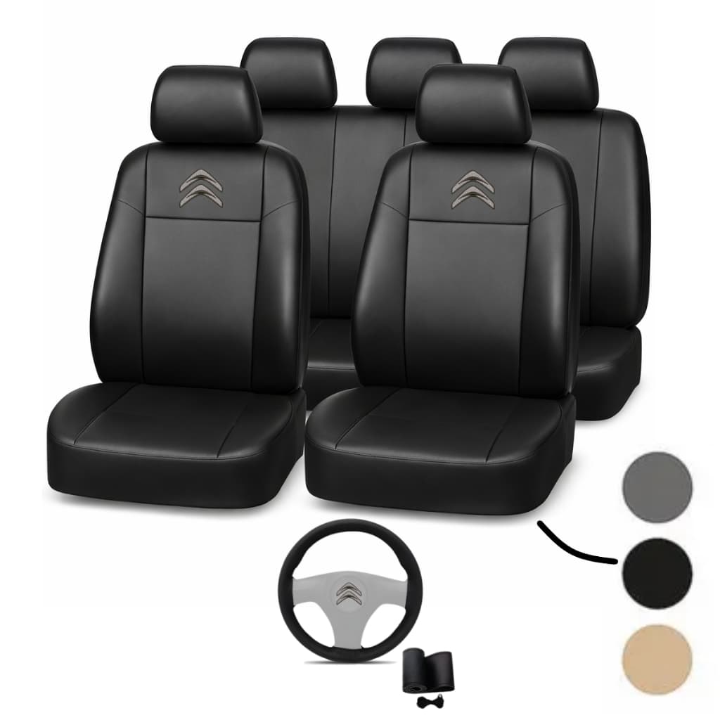 Jogo capa de banco carro de couro grosso Citroen C3 C4 Picasso Cactus Aircross Pallas