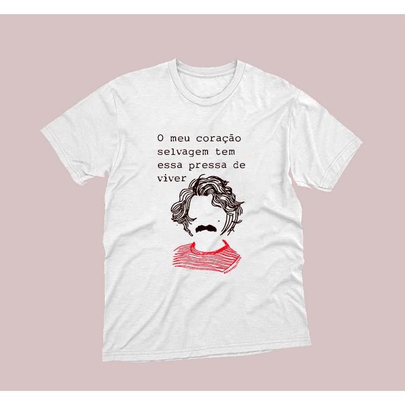 Camiseta O Meu Coração Covarde Belkior Cantor 100% Algodão Unissex