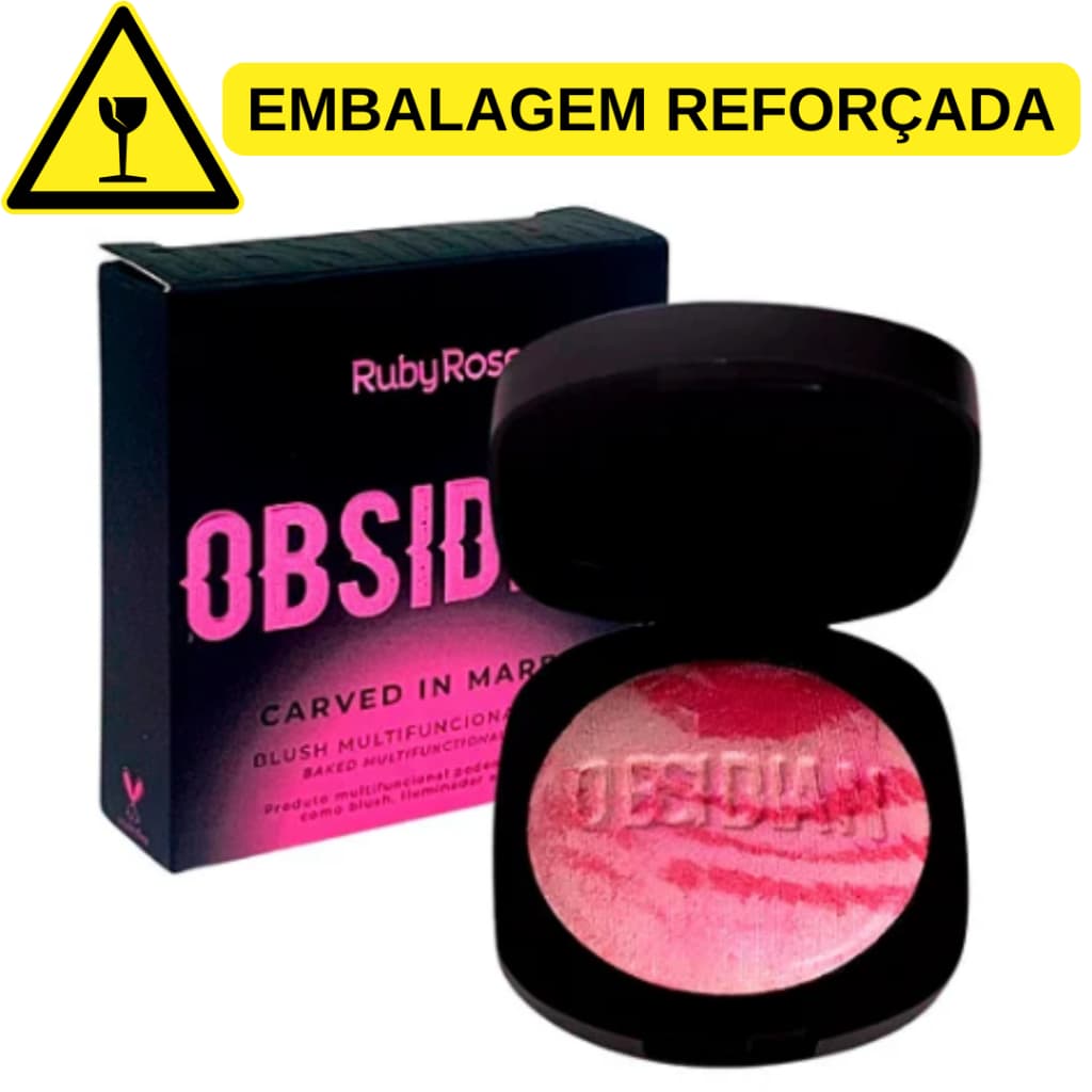 Blush Obsidian Ruby Rose- Carved in Marble blush multifuncional baked
