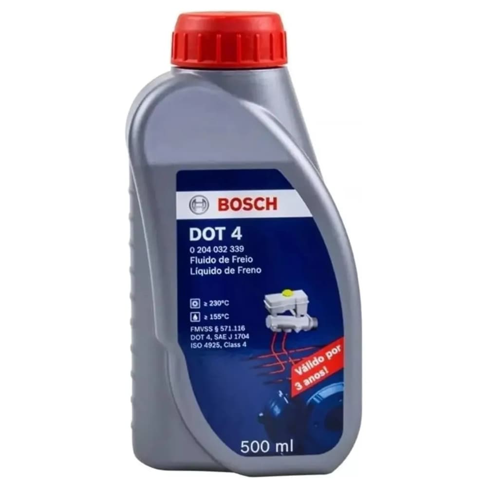Fluido Óleo de Freio BOSCH Dot 4 500ml Original Carro Moto