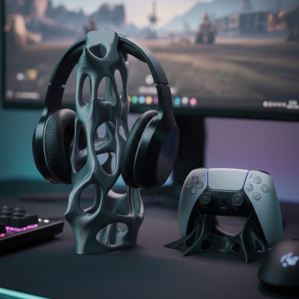 Suporte de Controle e Headset PS5 - Suporte Gamer