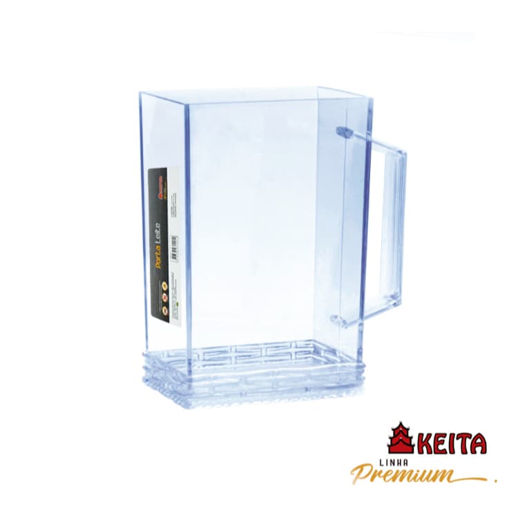 Porta Leite Keita Linha Premium - Design Transparente e Praticidade, Feito em PS Cristal