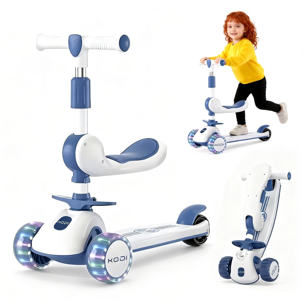 Patinete Infantil scooter dobrável com Led 3 rodas Pode ajustar a altura 2 em 1 até 60Kg Dream Light P15