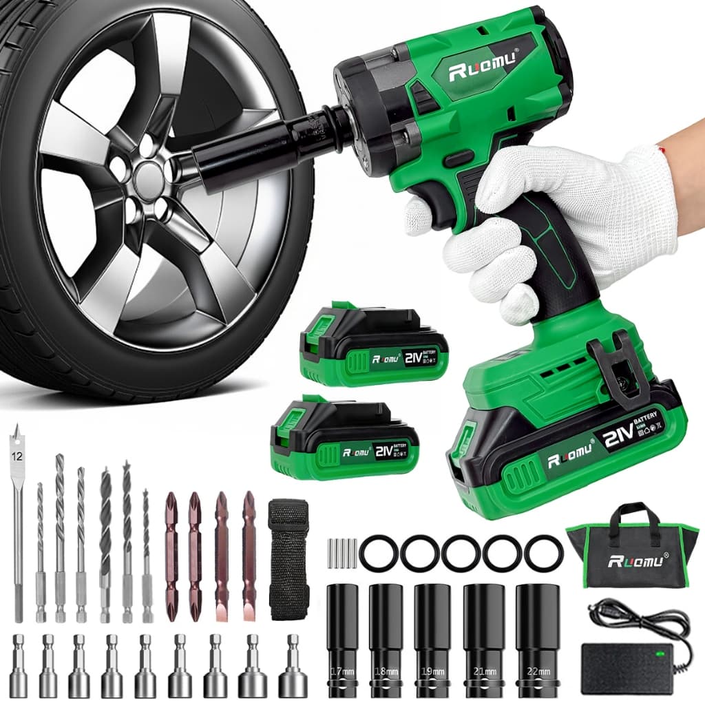 Chave De Impacto A Bateria Elétrica Parafusadeira Furadeira Potente Brushless Sem Fio
