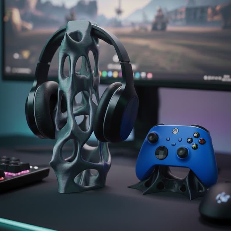 Suporte de Controle e Headset Xbox Series X/S - Suporte Gamer