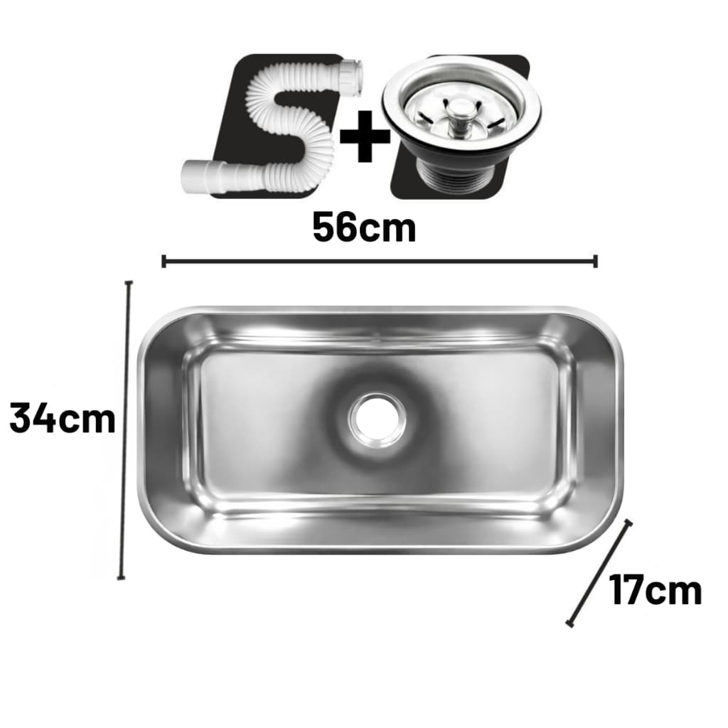 Cuba Pia Numero 2 Cozinha Inox American Steel 56x34x17 Fosco