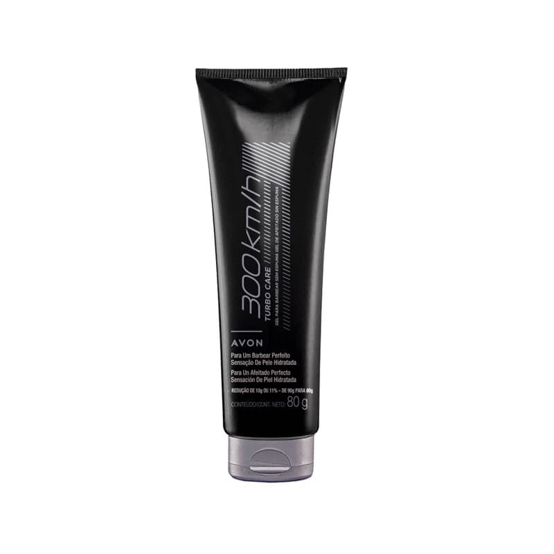 Gel para Barbear sem Espuma Avon 300km/h Turbo Care 90g Original